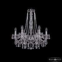 Хрустальная подвесная люстра Bohemia IVELE Crystal 1403/6/195/h-60 Ni