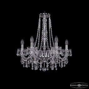 Хрустальная подвесная люстра Bohemia IVELE Crystal 1403/6/195/h-60 Ni
