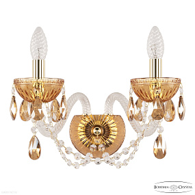 Бра хрустальное Bohemia IVELE Crystal 5402B/2/165 G Amber/M-1G K721
