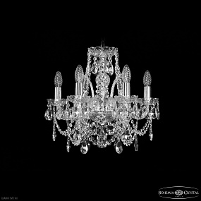 Хрустальная подвесная люстра Bohemia IVELE Crystal 1411/6/141 Ni