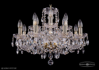 Хрустальная подвесная люстра Bohemia IVELE Crystal 1402/8+4/195/G
