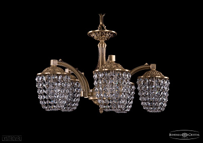 Литая подвесная люстра с хрусталем Bohemia IVELE Crystal 1772/5/150/FP