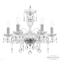 Хрустальная подвесная люстра Bohemia IVELE Crystal 118/6/165 Ni
