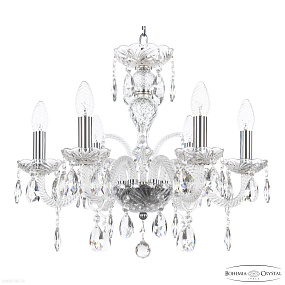 Хрустальная подвесная люстра Bohemia IVELE Crystal 118/6/165 Ni