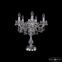 Настольная лампа с хрусталем Bohemia IVELE Crystal 1409L/5/141-47 Ni
