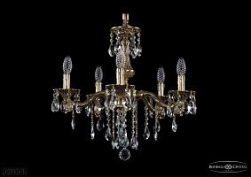 Литая подвесная люстра с хрусталем Bohemia IVELE Crystal 1710/5/160/B/GB