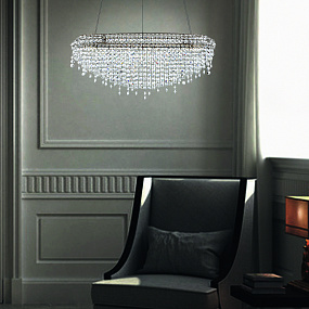 Хрустальная потолочная светодиодная люстра APL LED Rimini S505.0.60.B.4000