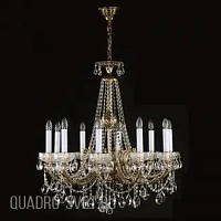 Подвесная хрустальная люстра ArtGlass CR 0006-10-20 BRASS ANTIQUE CE