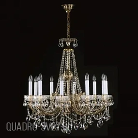 Подвесная хрустальная люстра ArtGlass CR 0006-10-20 BRASS ANTIQUE CE
