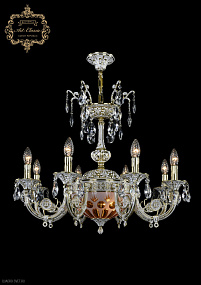 Хрустальная подвесная люстра Bohemia Art Classic 31.12.8.KR175SP.250IT.GW.Sp.Amber.White.1E