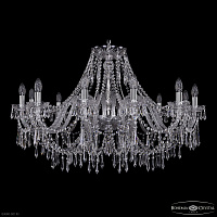 Большая хрустальная люстра Bohemia IVELE Crystal 1403/12/360 Ni