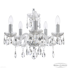 Хрустальная подвесная люстра Bohemia IVELE Crystal 117/5/141 Ni