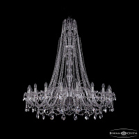 Большая хрустальная люстра Bohemia IVELE Crystal 1411/20/460/XL-154 Ni