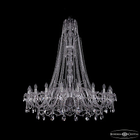 Большая хрустальная люстра Bohemia IVELE Crystal 1411/20/460/XL-154 Ni