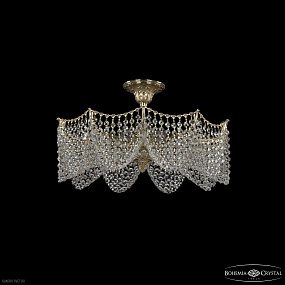 Хрустальная потолочная люстра Bohemia IVELE Crystal 77171/52/10 G
