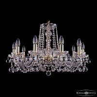 Хрустальная подвесная люстра Bohemia IVELE Crystal 1402/10/240/G/Balls
