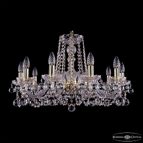 Хрустальная подвесная люстра Bohemia IVELE Crystal 1402/10/240/G/Balls