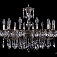Литая подвесная люстра с хрусталем Bohemia IVELE Crystal 1702/14/265/A/NB