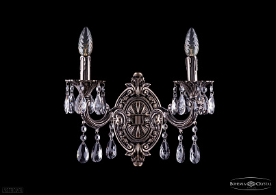 Бра литое с хрусталем Bohemia IVELE Crystal 1702B/2/175 A/NB