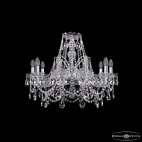 Хрустальная подвесная люстра Bohemia IVELE Crystal 1411/10/240/Ni
