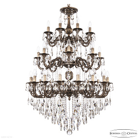 Большая хрустальная люстра Bohemia IVELE Crystal AL79101/16+8+8/300/3d B SGB