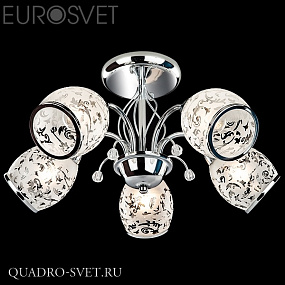 Люстра потолочная EUROSVET 30026 30026/5 хром