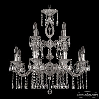 Подвесная хрустальная люстра Bohemia Ivele Crystal Verona 72401/8+4/210/2d A NW FA10S