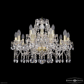 Хрустальная подвесная люстра Bohemia IVELE Crystal 1413/10+5/220 G