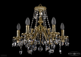 Литая подвесная люстра с хрусталем Bohemia IVELE Crystal 1771/6/150/A/G