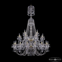Большая хрустальная люстра Bohemia IVELE Crystal 1406/16+8+4/400/XL-162/2d G
