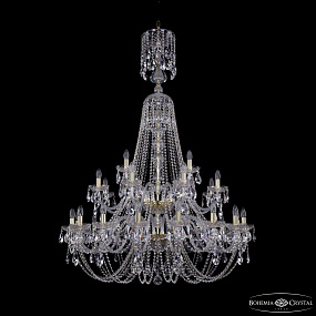 Большая хрустальная люстра Bohemia IVELE Crystal 1406/16+8+4/400/XL-162/2d G