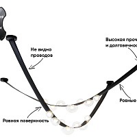 Подвесной светодиодный светильник Crystal Lux BOSQUE SP7 L3000 BLACK/TRANSPARENT