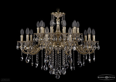 Литая подвесная люстра с хрусталем Bohemia IVELE Crystal 1703/20/320/B/GI