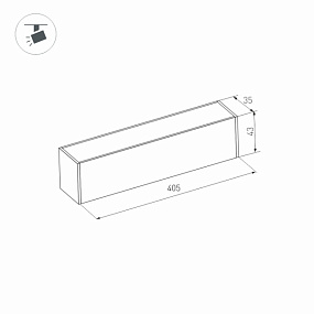 Светильник для магнитных треков Arlight MAG-FLAT-45-L405-12W Warm3000 (WH, 100 deg, 24V) 
