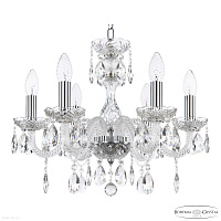 Хрустальная подвесная люстра Bohemia IVELE Crystal 117/6/165 Ni