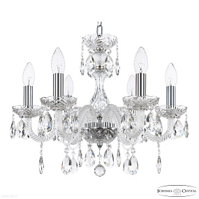 Хрустальная подвесная люстра Bohemia IVELE Crystal 117/6/165 Ni