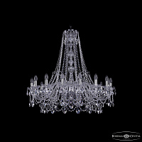Большая хрустальная люстра Bohemia IVELE Crystal 1411/16/360/h-95 Ni