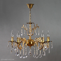 Люстра подвесная AMBIENTE Granada 2118/5 AB Leaf Crystal
