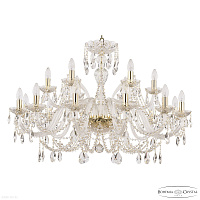 Большая хрустальная люстра Bohemia IVELE Crystal 105/12+6/360 G