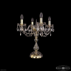 Настольная лампа с хрусталем Bohemia IVELE Crystal 1402L/4/141-47 G