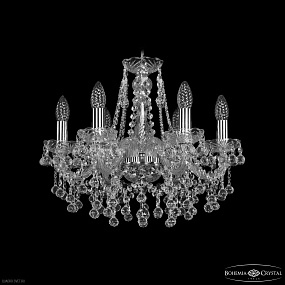 Хрустальная подвесная люстра Bohemia IVELE Crystal 1409/6/160 Ni