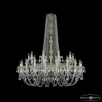 Большая хрустальная люстра Bohemia IVELE Crystal 1402/20+10/400/h-130 G