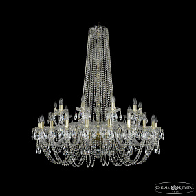 Большая хрустальная люстра Bohemia IVELE Crystal 1402/20+10/400/h-130 G