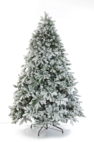Ель CRYSTAL TREES МОЛЬВЕНО в снегу с вплетенной гирляндой 250 см. KP7250SL