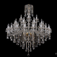 Хрустальная подвесная люстра Bohemia IVELE Crystal 1415/20+10+5/400/G