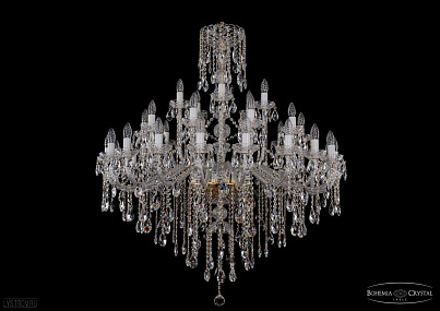 Хрустальная подвесная люстра Bohemia IVELE Crystal 1415/20+10+5/400/G