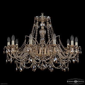 Большая хрустальная люстра Bohemia IVELE Crystal 1411/10/300 G M721