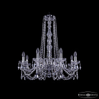 Хрустальная подвесная люстра Bohemia IVELE Crystal 1402/8/240/h-73 Ni