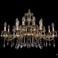 Литая подвесная люстра с хрусталем Bohemia IVELE Crystal 1703/16/320/A/GB