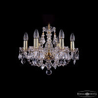 Хрустальная подвесная люстра Bohemia IVELE Crystal 1406/6/141/G/Leafs